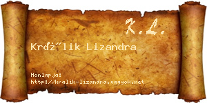 Králik Lizandra névjegykártya